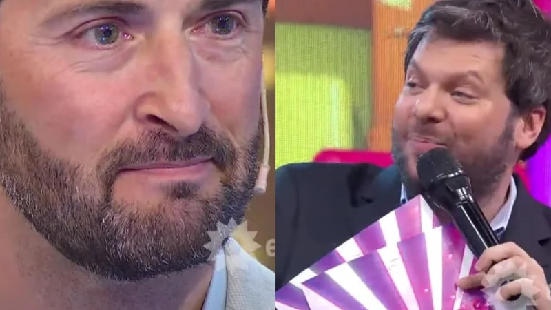 Mariano, participante de Los 8 Escalones, y Guido Kaczka