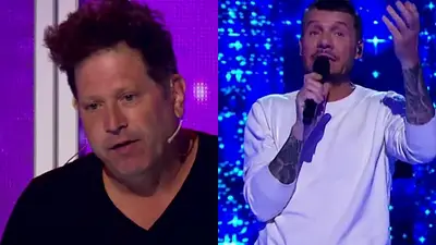 Bebe Contepomi y Marcelo Tinelli en Canta Conmigo Ahora Bebe Contepomi y Marcelo Tinelli en Canta Conmigo Ahora