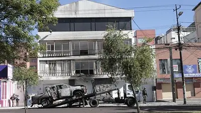 Coche bomba que explotó en Ecuador. No hubo personas heridas. Coche bomba que explotó en Ecuador. No hubo personas heridas.
