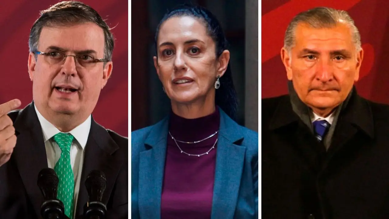 Marcelo Ebrard, Claudia Sheinbaum y Adán Augusto López son las opciones de Morena para las elecciones.