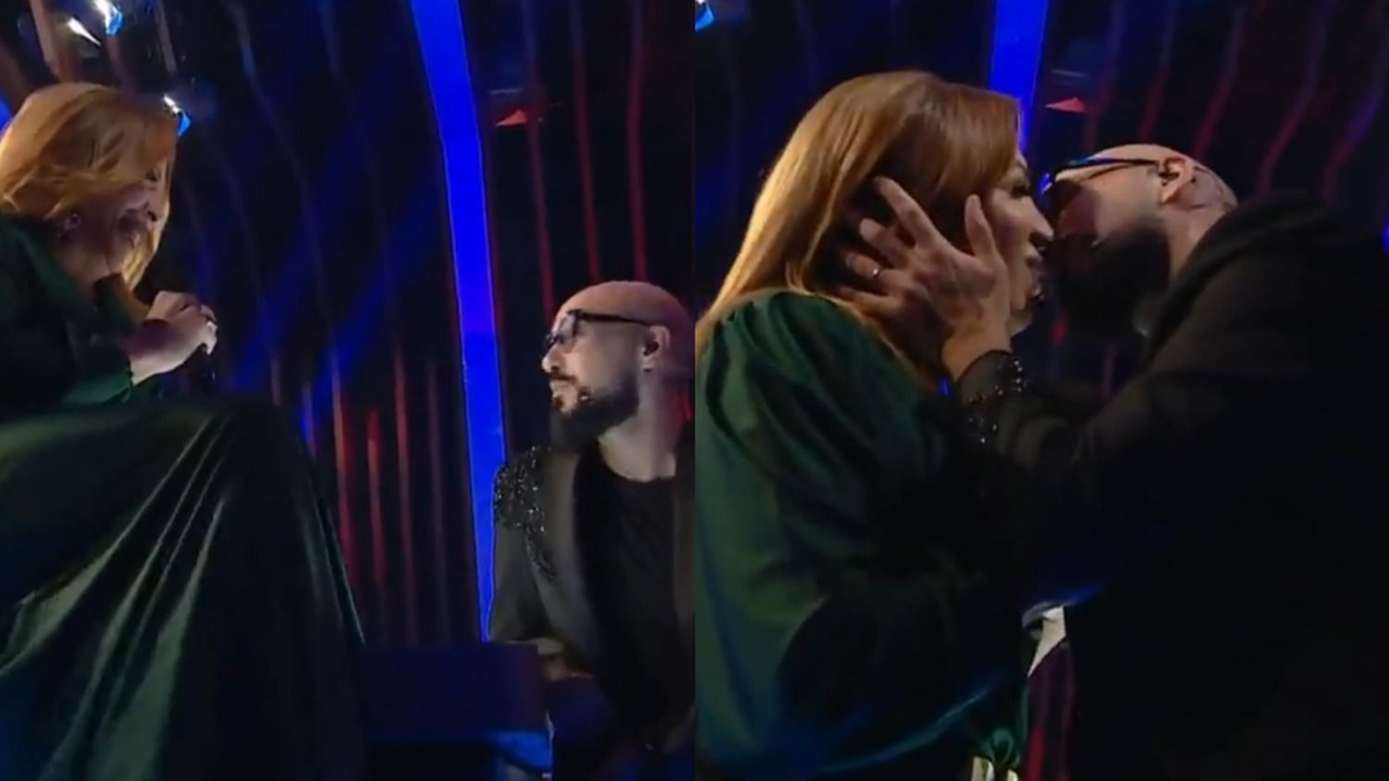 Polémico video: Abel Pintos le comió la boca a Lizy Tagliani.