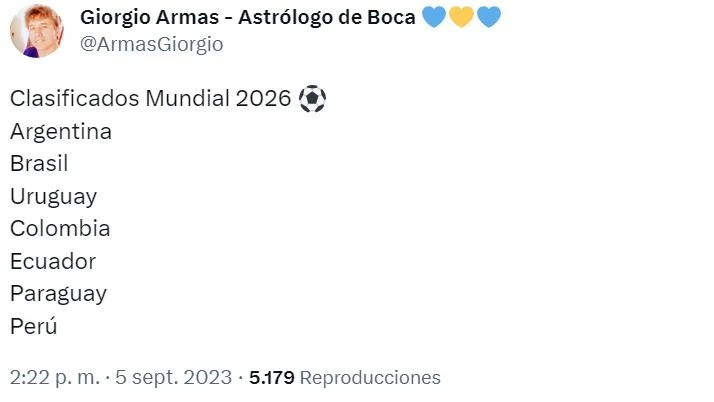 astrología, Mundial 2026, Eliminatorias sudamericanas, deportes, Selección Argentina