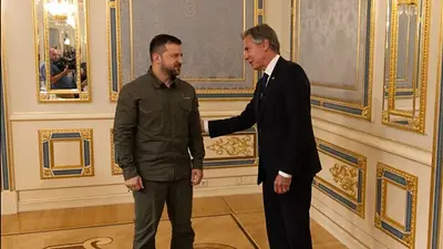 El secretario de Estado de la Casa Blanca, Antony Blinken, visita por cuarta vez Ucrania desde el inicio de la guerra. El secretario de Estado de la Casa Blanca, Antony Blinken, visita por cuarta vez Ucrania desde el inicio de la guerra.
