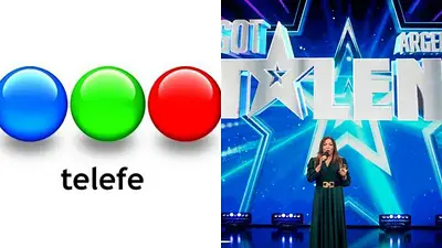 Logo de Telefe y Lizy Tagliani conduciendo Got Talent Argentina Logo de Telefe y Lizy Tagliani conduciendo Got Talent Argentina
