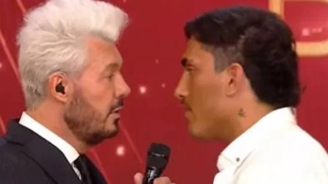 Tomás Holder enojado con Marcelo Tinelli en el Bailando 2023