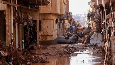 Derna, este de Libia, sufrió lluvias torrenciales. Derna, este de Libia, sufrió lluvias torrenciales.