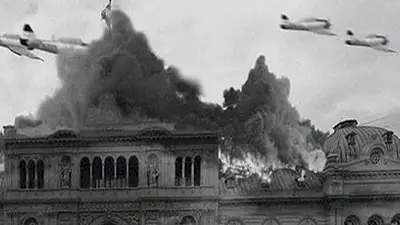 Aviones de la Fuerza Aérea bombardeando la Casa Rosada Aviones de la Fuerza Aérea bombardeando la Casa Rosada