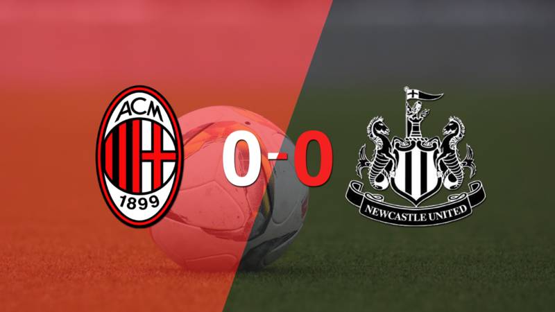 Milan y Newcastle United igualaron sin goles en el marcador