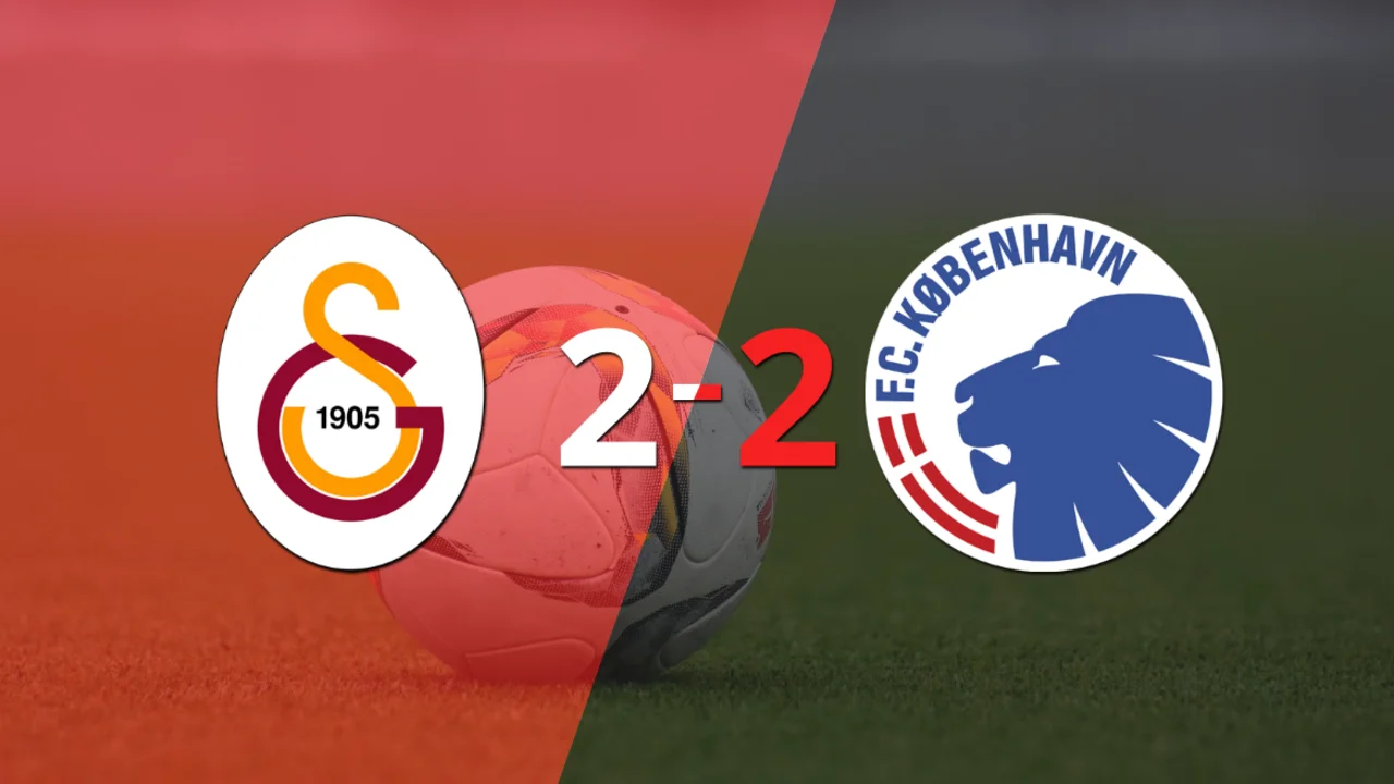 En un emocionante partido, Galatasaray y FC Copenhague empataron 2-2