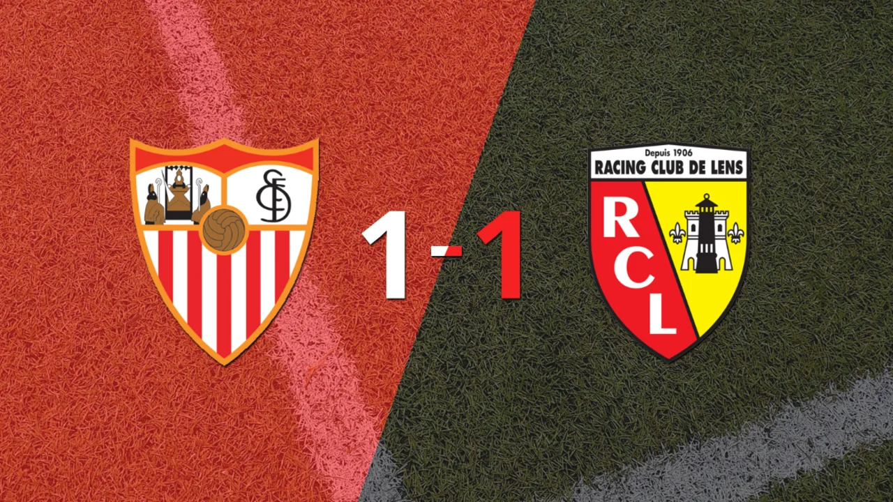 Sevilla no pudo en casa ante Lens y empataron 1-1 
