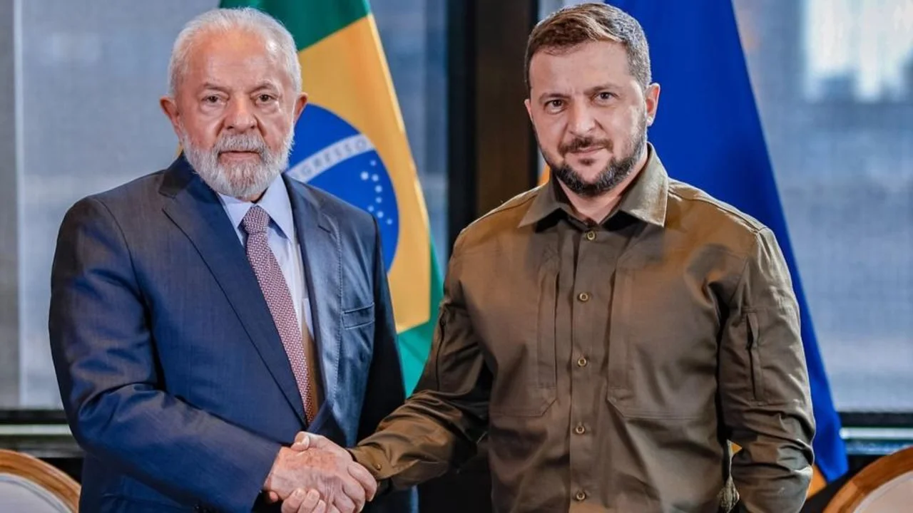 Los presidentes de Brasil y Ucrania, Luiz Inácio Lula da Silva y Volodimir Zelensky se reunieron en Nueva York, Estados Unidos.