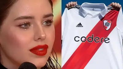 Coti Romero y la camiseta de River Coti Romero y la camiseta de River