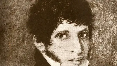 Foto del retrato de Mariano Moreno con variación de colores Foto del retrato de Mariano Moreno con variación de colores