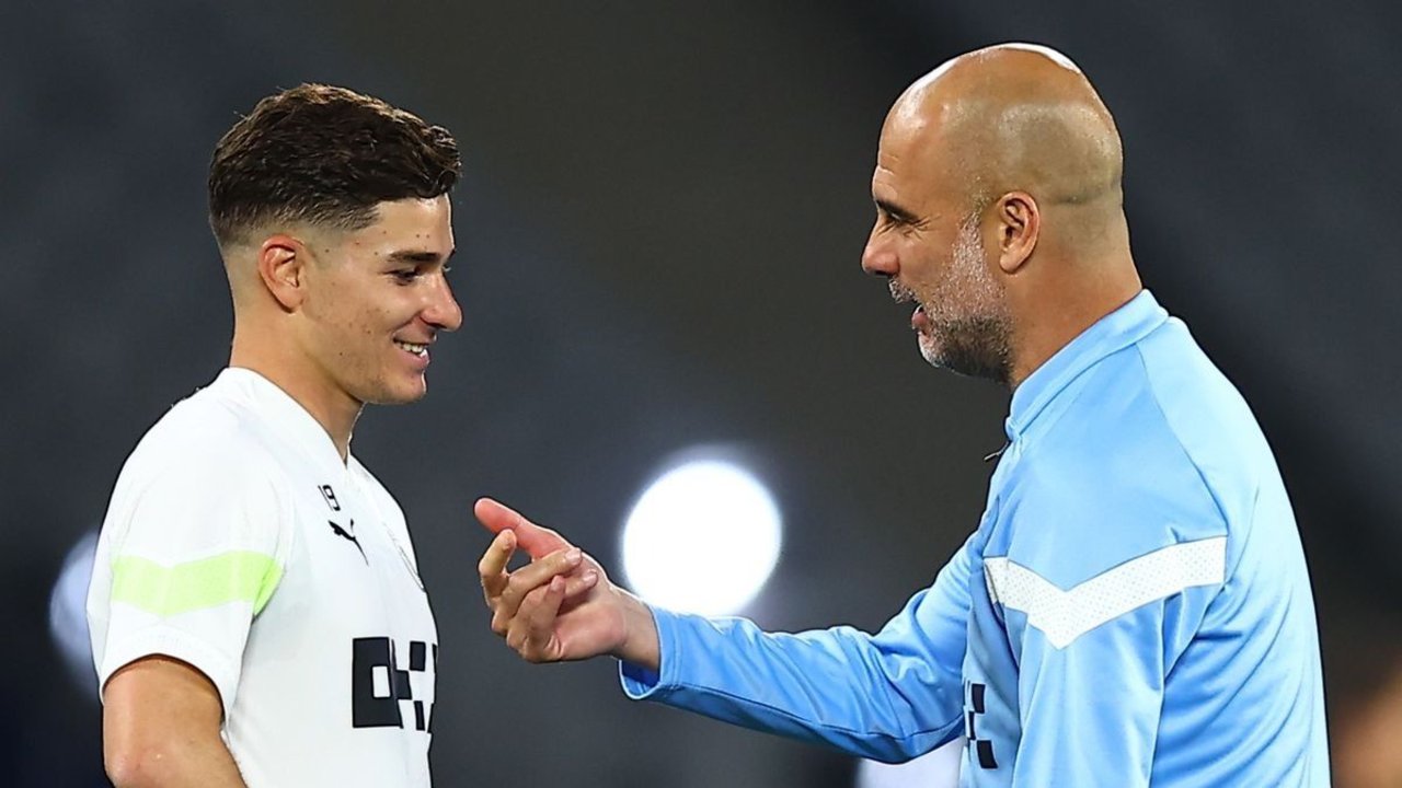 Pep Guardiola, Juliàn Àlvarez, Manchester City, deportes