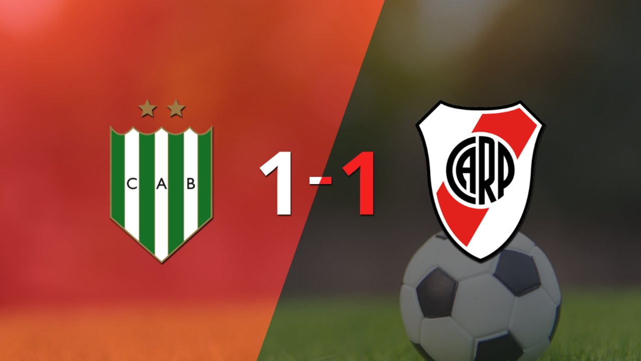 River Plate logró sacar el empate a 1 gol en casa de Banfield