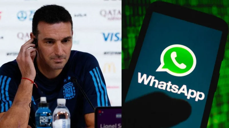 Filtraron el detalle menos pensado de Scaloni con su WhatsApp