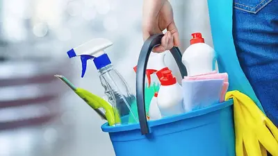 Empleada doméstica realizando su trabajo en una casa particular Empleada doméstica realizando su trabajo en una casa particular