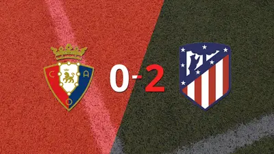 Osasuna no pudo en casa con Atlético de Madrid y cayó 2-0 Osasuna no pudo en casa con Atlético de Madrid y cayó 2-0