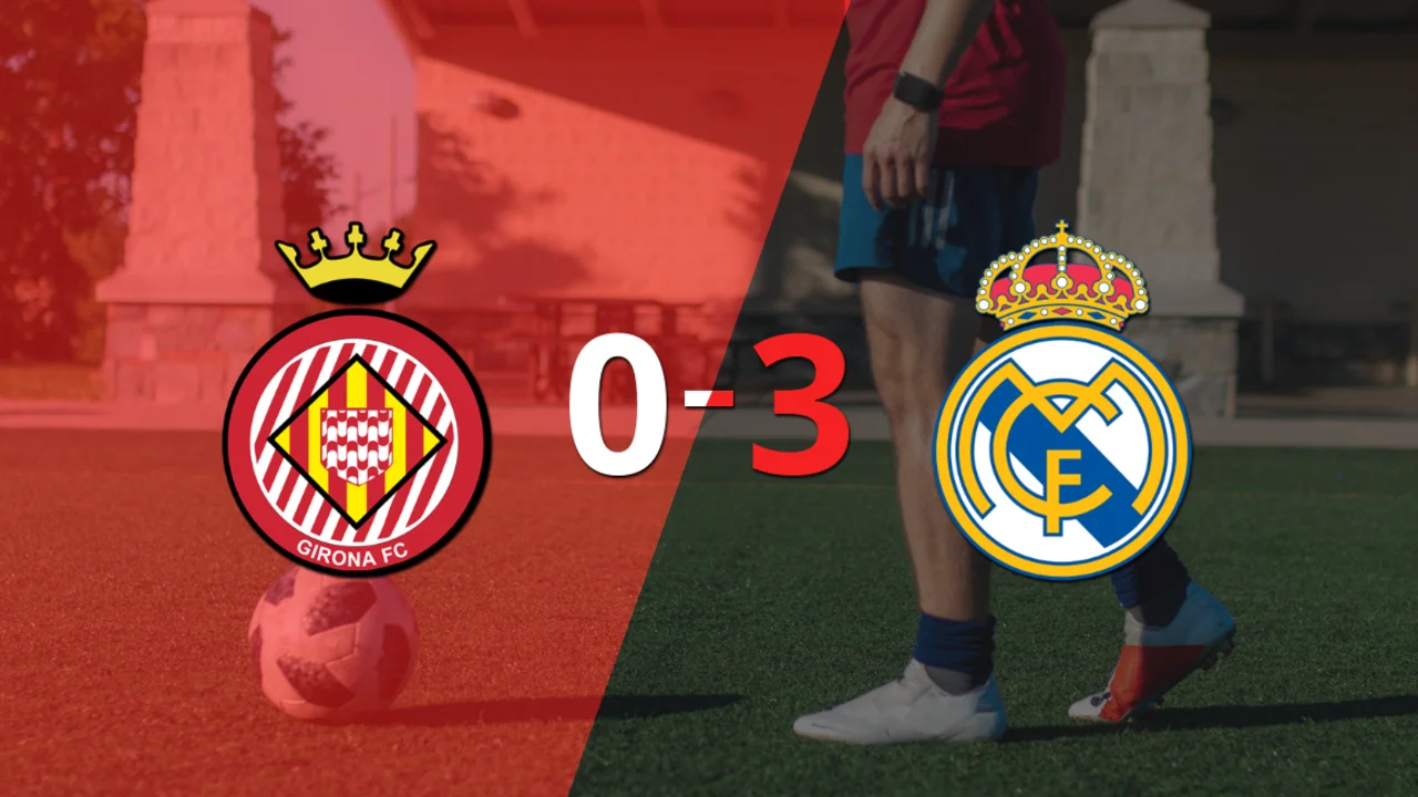 De visitante, Real Madrid goleó a Girona con un contundente 3 a 0