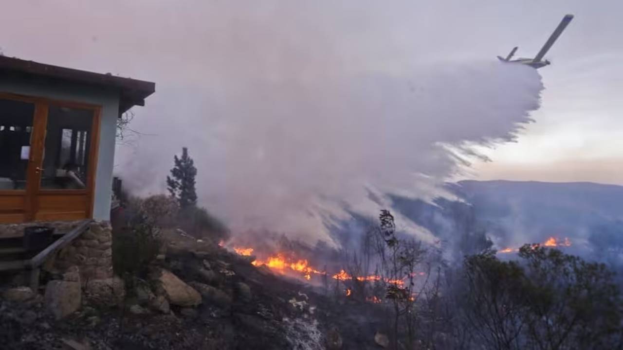 Incendio en El Durazno, Córdoba. 
