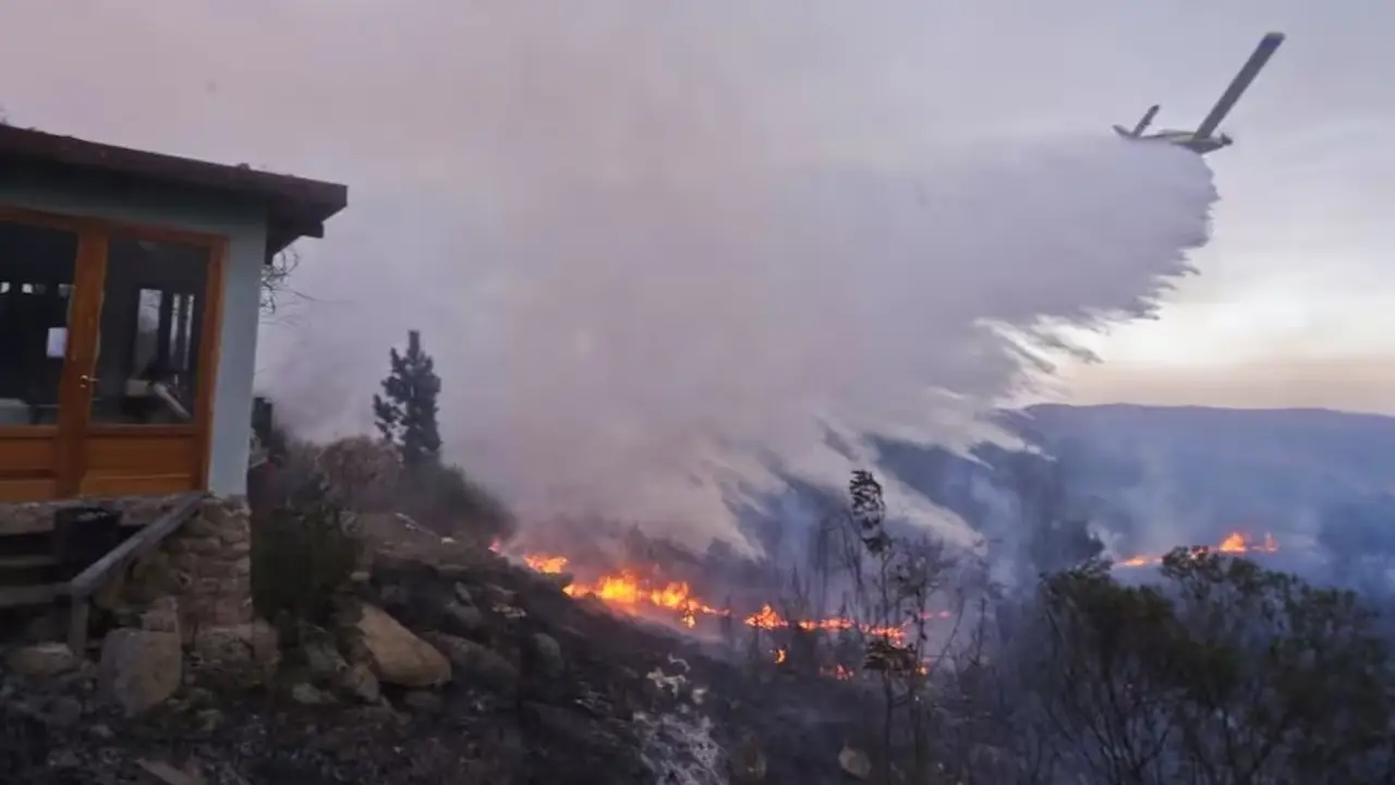 Incendio en El Durazno, Córdoba. 