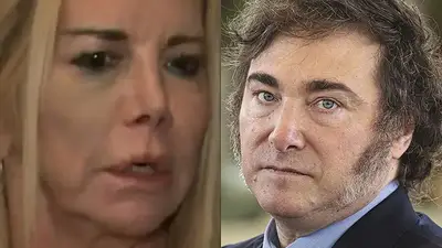 Soledad Aquino, ex de Tinelli, y Javier Milei Soledad Aquino, ex de Tinelli, y Javier Milei