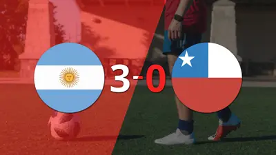 Argentina golea 3-0 a Chile Argentina golea 3-0 a Chile