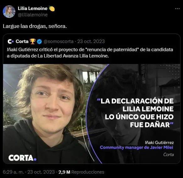 Chats de Lilia Lemoine sobre Javier Milei Iñaki Gutiérrez Jorge Rial en C5N