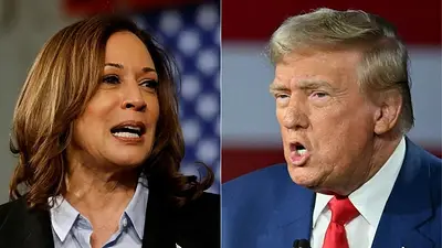 Kamala Harris y Donald Trump. Kamala Harris y Donald Trump.
