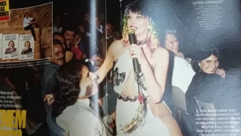 Histórica foto de Yuyito González y Carlos Menem