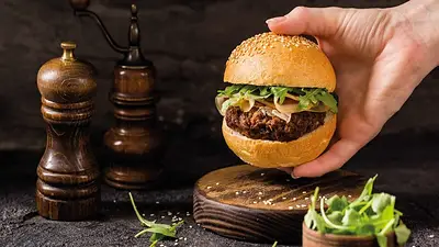 Hamburguesa, trufas Hamburguesa, trufas