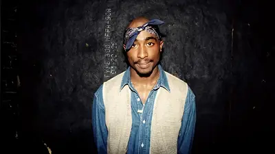 Fotografía del rapero Tupac Shakur Fotografía del rapero Tupac Shakur