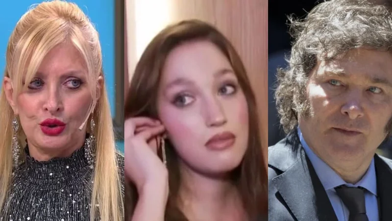 Brenda Di Aloy, Yuyito González y Javier Milei