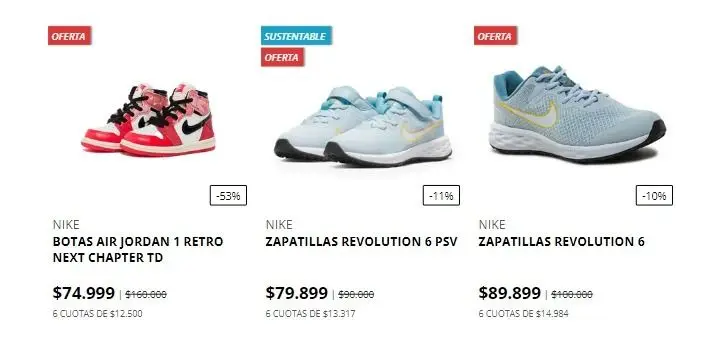 Ofertas en zapatillas Nike