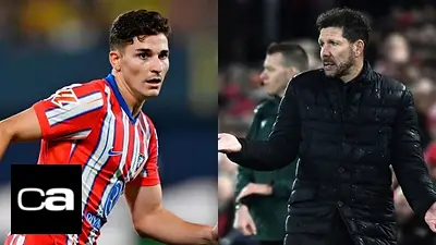 Julián Álvarez, Cholo SImeone, Atlético de Madrid Julián Álvarez, Cholo SImeone, Atlético de Madrid