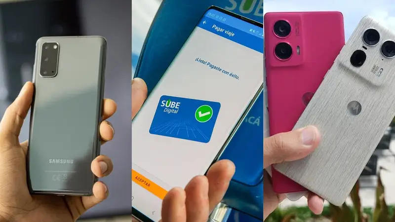 Celular Samsung, Sube Digital y celular Motorola