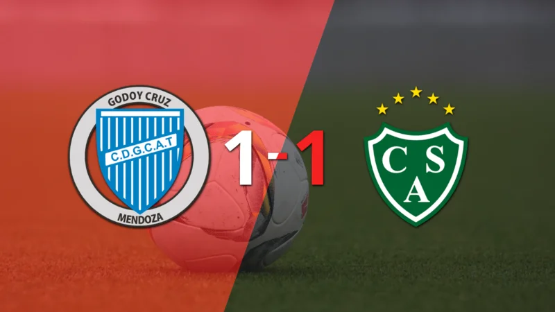 Reparto de puntos en el empate a uno entre Godoy Cruz y Sarmiento