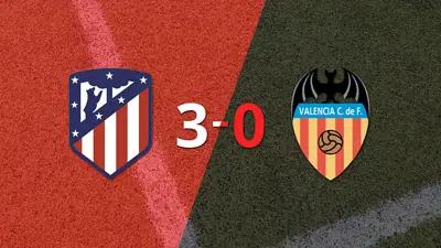 Atlético de Madrid liquidó con una goleada a Valencia por 3 a 0 Atlético de Madrid liquidó con una goleada a Valencia por 3 a 0