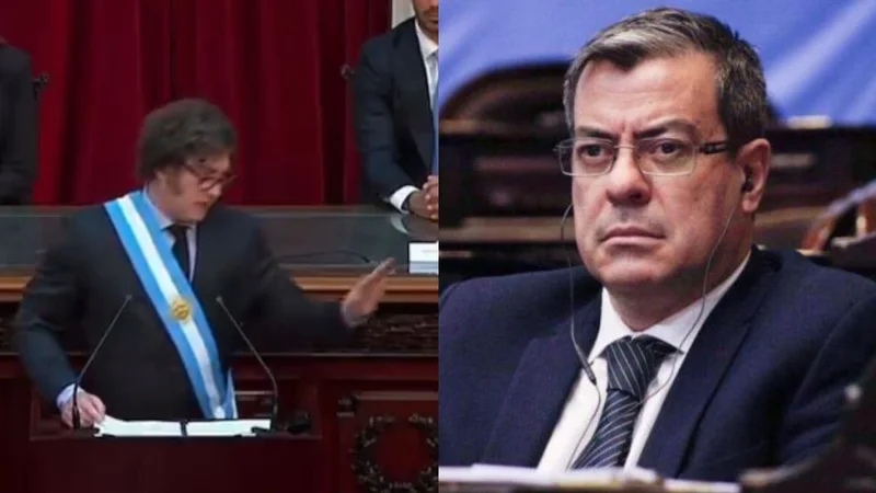 Qué pasó con Javier Milei y qué le dijo a Germán Martínez durante el anuncio del presupuesto 2025.