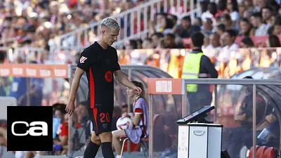 El delantero del Barça Dani Olmo estará cinco semanas de baja por una lesión en el bíceps femoral El delantero del Barça Dani Olmo estará cinco semanas de baja por una lesión en el bíceps femoral