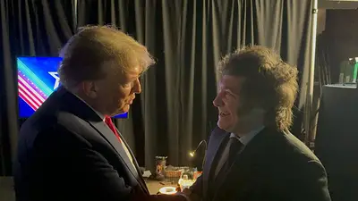 Donald Trump y Javier Milei. Donald Trump y Javier Milei.
