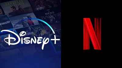 Logos de Disney+ y Netflix Logos de Disney+ y Netflix