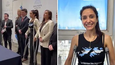 La embajadora británica pidió a una diputada de UP que no use una remera de Malvinas La embajadora británica pidió a una diputada de UP que no use una remera de Malvinas