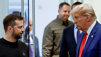 El ucraniano Zelenski presenta su "plan de victoria" a Trump en una reunión en Nueva York El ucraniano Zelenski presenta su "plan de victoria" a Trump en una reunión en Nueva York