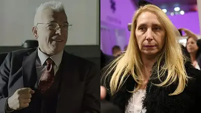 Antín, el personaje de Gerardo Romano en El Marginal, a la izquierda; Karina Milei, a la derecha. Antín, el personaje de Gerardo Romano en El Marginal, a la izquierda; Karina Milei, a la derecha.
