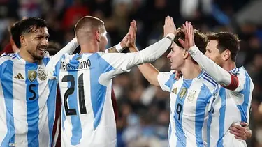 Argentina goleó a Venezuela en la despedida de Lionel Messi