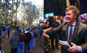 Protesta de trabajadores de una forestadora tras un recorte salarial | Crisis económica