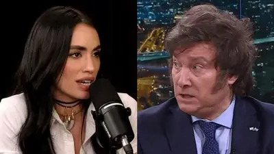 A la izquierda, Lali Esposito; a la derecha, Javier Milei. A la izquierda, Lali Esposito; a la derecha, Javier Milei.