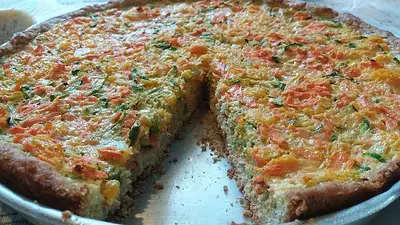 Tarta con harina de garbanzos Tarta con harina de garbanzos