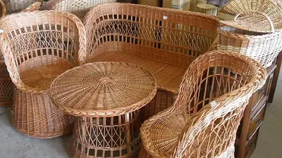 Muebles de mimbre. Muebles de mimbre.
